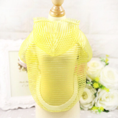 

Spring Summer Dog Clothes for Teddy Chihuahua Breathable Mesh Hoodies Yorkie Pet Puppy Outfit Sun Protection