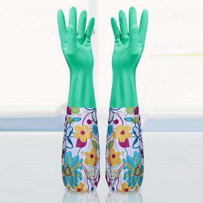 

Waterproof Wash Up Rubber Long Sleeve Gloves Kitchen Dishes Housework Cleaning