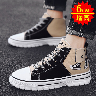 

Mens shoes fall Korean fashion high canvas shoes casual Joker hand-painted sports shoes