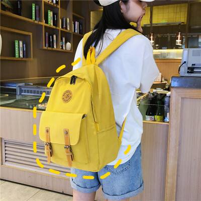 

Schoolbag female Korean Harajuku ulzzang college student backpack high school sen junior high school campus ins wind backpack
