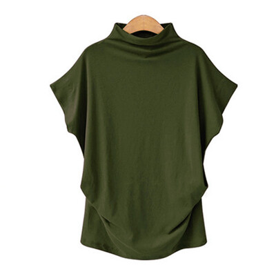 

Ladies Batwing Sleeve Baggy Oversized Loose Fit Turn up Women O Neck T-Shirt Top
