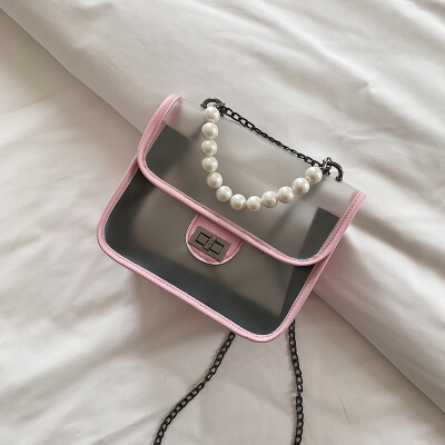 

New matte transparent small bag female 2019 new wave Korean version of the wild Messenger bag chain shoulder bag fashion small