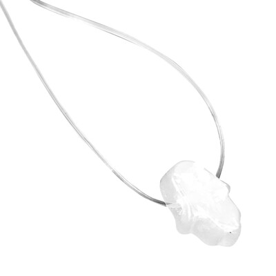 

Hamsa Hand of Fatima Pendant Transparent Chain Collar Necklace Women Jewelry