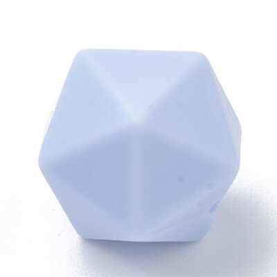 

Food Grade Environmental Silicone Beads Chewing Beads For Teethers DIY Nursing Necklaces Making Icosahedron LightSteelBlue 14
