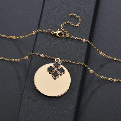 

Simple Ladies Round Pendant Necklace OL Style High Quality European And American Personality Charm Wedding Party Fashion Jewelry