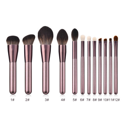 

〖Follure〗12PCS Wooden Foundation Cosmetic Eyebrow Eyeshadow Brush Makeup Brush Sets Tools