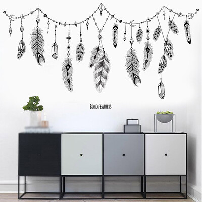 

Wall Sticker Removable Feather Pattern Childrens Room Home Decoration
