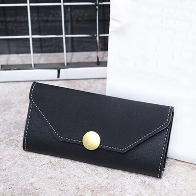

Tailored Womens Fashion Round Hasp Long Wallet Card Holder Billfold Purse BK
