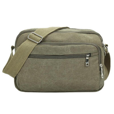 

Zipper Men Canvas Messenger Satchel Bag Casual Sports Pure Shoulder Handbag