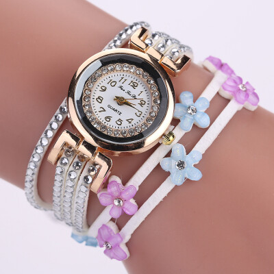 

Wrapping table brand fashion watch fashion belt rhinestone winding bracelet watch