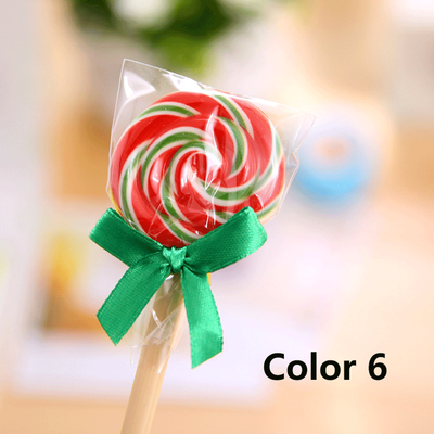 

1 Piece Kawaii Cute Lollipop Ballpoint Pens Office School Business 05mm Pen refill Black Handles Creative Candy Pens for kids