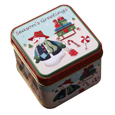 

Embossing Christmas Tinplate Empty Tins Candy Cookie Gift Storage Container Christmas Holiday Decorative Box