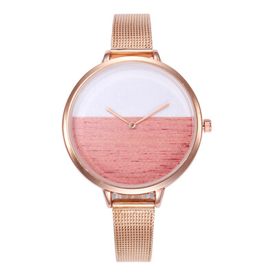 

New ladies simple casual yin&yang mesh belt watch
