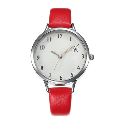 

New simple belt wrist watch female models digital engraving