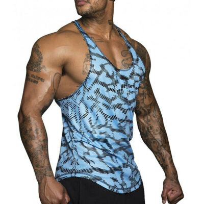 

Men Stringer Gym Bodybuilding Tank Top Vest Racerback Singlet Sleeveless T shirt