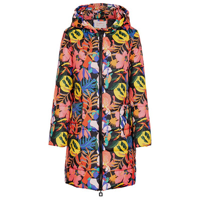 

Roseonmyhand Womens Winter Print Long Down Cotton Ladies Hooded Coat Quilted Jacket Outwear