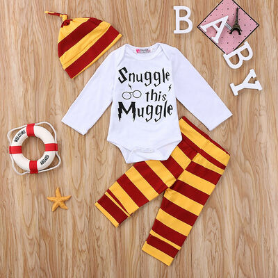 

0-18 Month Newborn Baby Boys Girls Romper Bodysuit T-shirt Pants Outfit Clothes