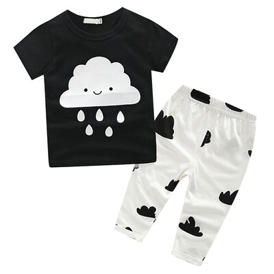 

Summer Baby Boys Girls Clothes T-shirt Pants Cotton Suit Children Set Kids Infant Clothing Hot