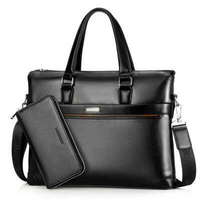 

Tailored Men Handbag Briefcase Shoulder Computer Business Bag Top Quality Wallet Set