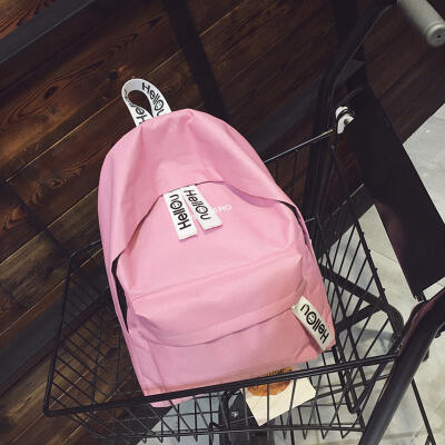 

Canvas Backpack Casual School Bag Letter Pattern Shoulders Bag For Students