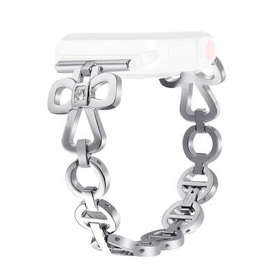 

Butterfly Crystal Stainless Steel Watchband Wrist Strap for iWatch Series 4