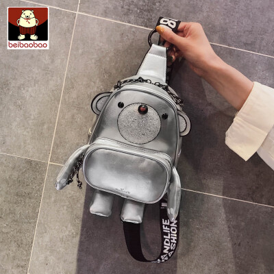 

Ins new small bag 2019 new cute cartoon bear chest bag Joker girl small bag tide