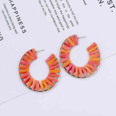 

Flashbuy Boho Style Handmade Rattan Drop Earrings For Women Trendy Rafite Pendantes Bohemia Earrings Party Fashion Jewelry