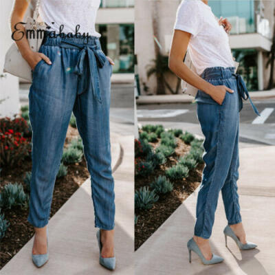 

Women High Waisted Ripped Stretchy Slim Skinny Jeans Denim Ladies Jeggings Pants