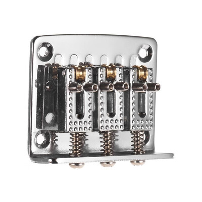 

3-String Hardtail Guitar Bridge Fixed 3-Saddle Bridges with Screws&Wrench Replacement Parts for Ukulele Electric Guitars Green