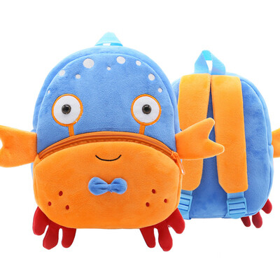 

2019 New Style Fashion Baby Girls Boys Cute Cartoon Animal Backpack Plush School Bag for Kids Hot Zipper
