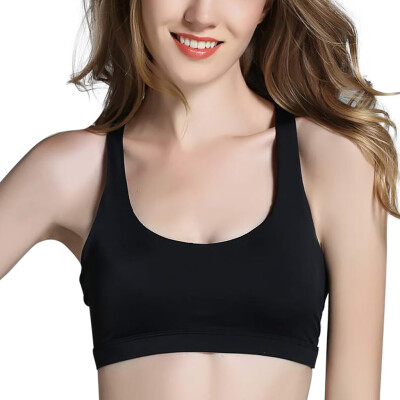 

Toponeto Women Solid Seamless Stretch Sport Style Bra Fitness Tops Workout Yoga Vest