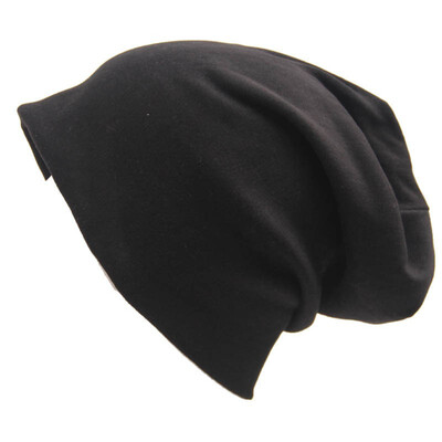 

Autumn&Winter New Women Unisex Knitted Cotton Hat Sports Street Style Solid Color Hip Hop Casual Loose Button Lazy Hat