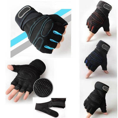 

Weight Lifting Gym Gloves Workout Wrist Wrap Sports Exercise Training Fitness