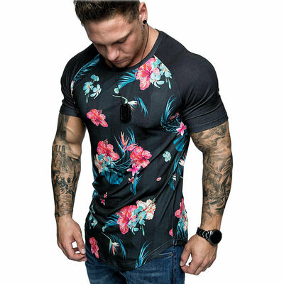 

Mens Casual Gym Summer Slim Fit Short Sleeve Muscle Tee Tops T-shirt Blouse