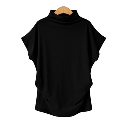 

Ladies Batwing Sleeve Baggy Oversized Loose Fit Turn up Women O Neck T-Shirt Top