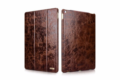 

Icarer Oil Wax Genuine Leather Case For iPad pro 129"Retro Leather Flip Cover For iPad Pro 129 inch High Quality Business Case