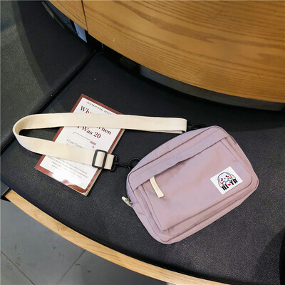 

Korean version of ins soft girl single shoulder canvas bag retro students in the Japanese department of the original slant carry b