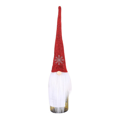 

Long Hat Santa Claus Holiday Dinning Table Decor Wine Bottle Covers Christmas Champagne Decorative Bag
