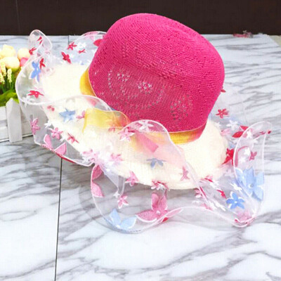 

SUNSIOM Baby Wide Brim Sun Hat Lace Kids Bucket Cap Summer Beach Girls Travel Outdoor