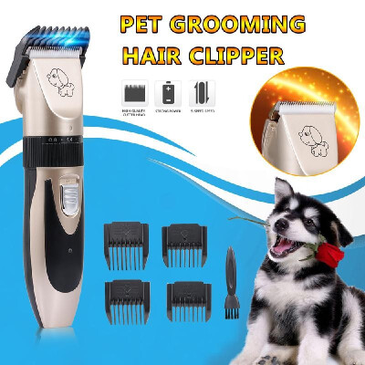 

Pet Grooming Hair Clipper Rechargeable Low Noise Cordless Dog Cat Rabbit Hair Trimmer Cutter Kit