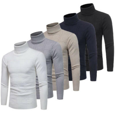 

Mens Thermal Cotton Turtle Neck Skivvy Turtleneck Sweaters Stretch Shirt Tops