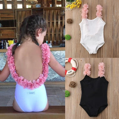 

Toddler Kids Baby Girl Backless Swimsuit Bikini Swimwear Bathing Suit Outfit Set