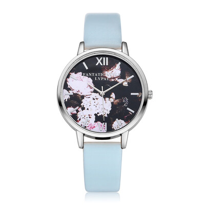 

Minimalism Women Watches Flower Butterfly Dial Ladies Quartz Wristwatch Fashion Leather Strap Clock Dress Gift Zegarki Damskie50