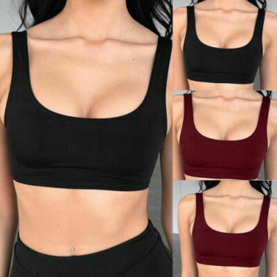 

Women Lady Padded Sports Bra Vest Gym Fitness Yoga Running Jogging Crop Tops USA