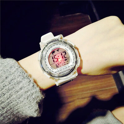 

Korean Version Simple Electronic Watch Multifunctional Digital Waterproof Nightlight Watch for Outdoor Sports of Male&Female C