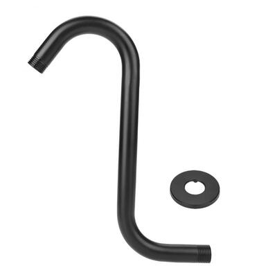 

Greensen 8in 201 Stainless Steel High Rise -Curved Shower Extension Arm G12" Bathroom Accessory Black