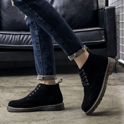 

Autumn&winter new mens shoes Martin boots high help outdoor tooling shoes Korean version