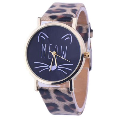 

Simple Fashion Womens Watches Best Sellers Cute Kitten Pattern Female Watch Montre Femme Acier Inoxydable Zegarki Damskie