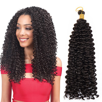 

814" Hair Extensions Water Wave Synthetic Crochet 3 BundlesSet Wavy Braiding Hair Weave For Women Ladies Beauty