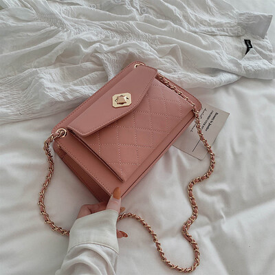 

French minority womens bag fashion retro chic chain bag new 2019 Joker shoulder bag slung small square bag